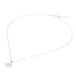 Sterling silver pendant necklace, 'Geometric Beagle' - Brushed Satin Sterling Silver Beagle Necklace