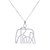 Halskette mit Anhänger aus Sterlingsilber - Künstlerische Halskette mit Elefantenanhänger aus Sterlingsilber
