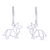 Sterling silver dangle earrings, 'Geometric Collie' - Geometric Collie Sterling Silver Dangle Earrings thumbail