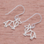 Sterling silver dangle earrings, 'Geometric Collie' - Geometric Collie Sterling Silver Dangle Earrings (image 2b) thumbail