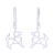 Sterling silver dangle earrings, 'Geometric German Shepherd' - Geometric German Shepherd Sterling Silver Dangle Earrings
