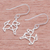 Sterling silver dangle earrings, 'Geometric German Shepherd' - Geometric German Shepherd Sterling Silver Dangle Earrings (image 2b) thumbail