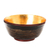 Lacquered wood decorative bowl, 'Golden Tradition' - Black and Gold Thai Lacquered Decorative Bowl with Red