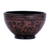Lacquered wood decorative bowl, 'Red Floral Forest' - Handcrafted Red and Black Lacquered Bowl from Thailand