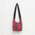 Cotton blend shoulder bag, 'Woven Cheer' - Red Black and White Handwoven Cotton Blend Shoulder Bag thumbail