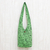 Cotton shoulder bag, 'Pretty Tendrils' - Spring Green Floral and Vine Motif 100% Cotton Shoulder Bag