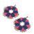 Hand-knotted dangle earrings, 'Fantastic Delight' - Round Colorful Hand-Knotted Dangle Earrings from Thailand (image 2c) thumbail