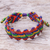 Hand-knotted macrame bracelet, 'Rainbow Cascade' - Rainbow Colors Macrame Wristband Bracelet (image 2) thumbail