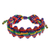 Hand-knotted macrame bracelet, 'Rainbow Cascade' - Rainbow Colors Macrame Wristband Bracelet thumbail