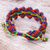 Hand-knotted macrame bracelet, 'Rainbow Cascade' - Rainbow Colors Macrame Wristband Bracelet (image 2b) thumbail