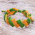 Hand-knotted macrame bracelet, 'Citrus Cascade' - Women's Adjustable Yellow and Green Macrame Bracelet thumbail
