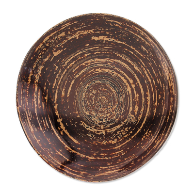 Hand Lacquered Decorative Bamboo Plate