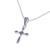 Garnet and marcasite cross necklace, 'Salvation Promise' - Sterling Silver Cross Necklace with Garnet and Marcasite (image 2e) thumbail