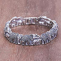 Marcasite link bracelet, Elephant Promenade