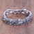 Marcasite link bracelet, 'Elephant Promenade' - Elephant Themed Sterling Bracelet with Marcasite thumbail