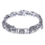 Marcasite link bracelet, 'Elephant Promenade' - Elephant Themed Sterling Bracelet with Marcasite (image 2c) thumbail