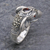 Garnet and marcasite cocktail ring, 'Crowned Elephant' - Garnet and Marcasite Elephant Ring from Thailand (image 2c) thumbail