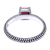Garnet solitaire ring, 'Beaded Splendor' - Garnet and Sterling Silver Handmade Solitaire Ring (image 2f) thumbail