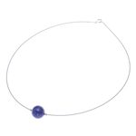 Lapis lazuli pendant necklace, 'Modern Mood' - Lapis Lazuli Modern Pendant Necklace from Thailand