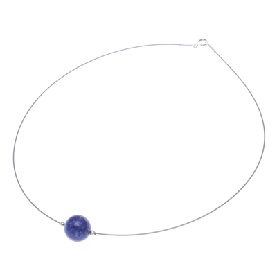Collar con colgante de lapislázuli - Collar con colgante moderno de lapislázuli de Tailandia