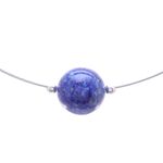 Lapis lazuli pendant necklace, 'Modern Mood' - Lapis Lazuli Modern Pendant Necklace from Thailand