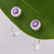Amethyst half-hoop earrings, 'Back to Front' - Petite Thai Sterling Silver Half-Hoop Earrings with Amethyst (image 2) thumbail