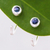 Sapphire half hoop earrings, 'Back to Front' - Petite Thai Sterling Silver Half Hoop Earrings with Sapphire (image 2) thumbail