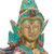 Brass sculpture, 'Angel Plays a Thai Violin' - Thai Brass Buddhist Angel Sculpture with a Thai Violin