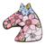 Ceramic brooch pin, 'Garden Pony' - Hand Painted Floral Pony Brooch from Thailand