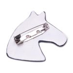 Ceramic brooch pin, 'Garden Pony' - Hand Painted Floral Pony Brooch from Thailand