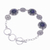 Azure malachite filigree link bracelet, 'Eternal Sea' - Handmade Thai Azure Malachite and Silver Filigree Bracelet