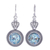 Roman glass earrings, 'Mesmerizing Color' - Handcrafted Thai Sterling Silver and Roman Glass Earrings thumbail