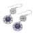 Azure-malachite filigree dangle earrings, 'Eternal Sea' - Handcrafted Azure-Malachite and Silver Filigree Earrings (image 2c) thumbail
