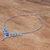 Azure malachite pendant necklace, 'Silver Diamonds' - Diamond Shapes Sterling Silver and Azure Malachite Necklace (image 2c) thumbail