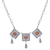 Carnelian pendant necklace, 'Autumn Fire' - Ornate Geometric Thai Sterling Silver and Carnelian Necklace