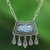 Roman glass pendant necklace, 'Ancient Whisper' - Roman Glass and Silver Necklace Handcrafted in Thailand thumbail