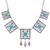 Halskette mit Anhänger aus Sterlingsilber - Handgefertigte Silberhalskette mit rekonstituiertem Türkis