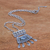 Roman glass pendant necklace, 'Ancient Dance' - Silver Necklace with Roman Glass Handmade in Thailand (image 2c) thumbail