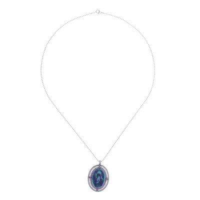 Azure-Malachite Pendant Necklace from Thailand