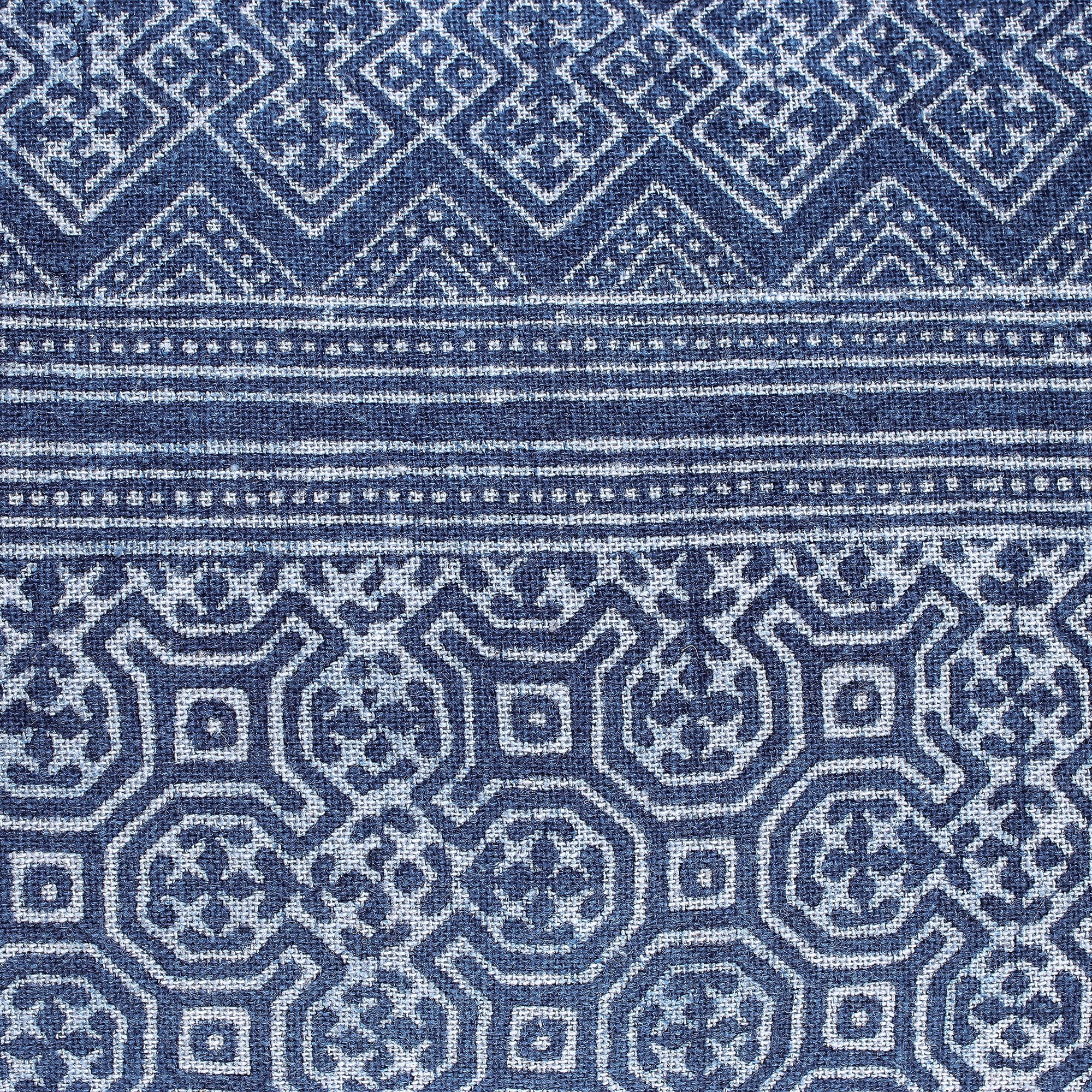 Hmong Hill Tribe Indigo Cotton Batik Handbag with Leather - Hmong