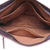 Leather-accented cotton shoulder bag, 'Hmong Elephants' - Elephant Motif Cotton and Leather Shoulder Bag
