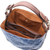 Leather-accented cotton batik shoulder bag, 'Hmong Maze' - Batik Printed Cotton Shoulder Bag with Leather Trim