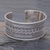 Brazalete de plata esterlina - Pulsera brazalete de plata de primera ley con motivos trenzados mixtos