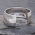 Sterling silver cuff bracelet, 'Wave Effects' - Woven Design Sterling Silver Cuff Bracelet (image 2b) thumbail