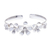 Sterling silver cuff bracelet, 'Blossom Row' - Hammered Sterling Silver Flower Cuff Bracelet