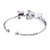 Silver cuff bracelet, 'Rabbit Family' - Rabbit Themed 950 Silver Cuff Bracelet (image 2e) thumbail