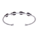 Silver cuff bracelet, 'Fish Family' - Fish Family 950 Silver Cuff Bracelet
