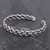 Sterling silver cuff bracelet, 'Stepping Stones' - Braided Sterling Silver Cuff Bracelet from Thailand (image 2) thumbail