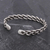 Sterling silver cuff bracelet, 'Stepping Stones' - Braided Sterling Silver Cuff Bracelet from Thailand (image 2b) thumbail