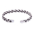 Sterling silver cuff bracelet, 'Stepping Stones' - Braided Sterling Silver Cuff Bracelet from Thailand (image 2d) thumbail